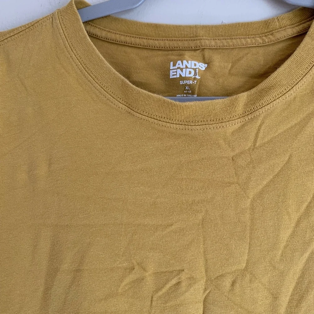 Lands' End Mustard Short Sleeve Tee XL Women Top Shirt Clothing Casual - Picture 2 of 3